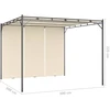 Sodo pavėsinė su šonine užuolaida, kreminės spalvos, 3x3x2,25m
