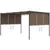 Sodo pavėsinė su šonine užuolaida, taupe spalvos, 4x3x2,25m