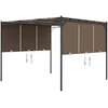 Sodo pavėsinė su šonine užuolaida, taupe spalvos, 3x3x2,25m