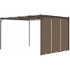 Sodo pavėsinė su šonine užuolaida, taupe spalvos, 4x3x2,25m