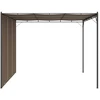 Sodo pavėsinė su šonine užuolaida, taupe spalvos, 3x3x2,25m