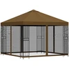 Sodo pavėsinė su šoninėmis sienelėmis 3 x 3 m Taupe
