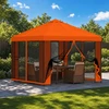 Sodo pavėsinė su šoninėmis sienelėmis 3 x 3 m Oranžinė