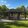 Sodo Paviljonas 6 x 3 m Antracito Poliesteris ir plienas