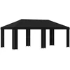 Sodo Paviljonas 6 x 3 m Juoda Poliesteris ir plienas 190