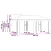 Sodo Paviljonas 6 x 3 m Mėlyna Poliesteris ir plienas 190 gsm