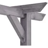 Sodo pergolė, pilkos spalvos, 400x40x205cm, impregnuota pušis
