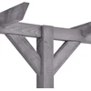 Sodo pergolė, pilkos spalvos, 400x40x205cm, impregnuota pušis