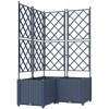 Sodo vazonas 3 vnt. Pilka 80 x 80 x 143 cm PP