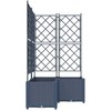 Sodo vazonas 3 vnt. Pilka 80 x 80 x 143 cm PP