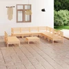 Lauko baldų komplektas Sodo poilsio baldų komplektas, 10 dalių, pušies masyvas