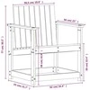 Lauko baldų komplektas Sodo poilsio baldų komplektas, 3 dalių, pušies medienos masyvas
