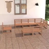 Lauko baldų komplektas Sodo poilsio baldų komplektas, 8 dalių, rudas, pušies masyvas