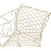 Sodo poilsio gultas, baltas, 128 cm, metalas, sen. stiliaus