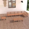 Lauko baldų komplektas Sodo poilsio komplektas, 9 dalių, medaus rudas, pušies masyvas