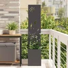 Sodo privatumo ekranas „Fretwork“ Juoda 32 x 32 x 150 cm