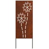Sodo privatumo ekranas „Fretwork“ Rūdijanti 50 x 140 cm