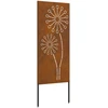 Sodo privatumo ekranas „Fretwork“ Rūdijanti 50 x 140 cm