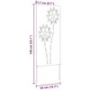 Sodo privatumo ekranas „Fretwork“ Sidabro 50 x 140 cm