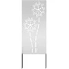 Sodo privatumo ekranas „Fretwork“ Sidabro 50 x 140 cm