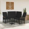 Sodo reguliuojamos sofos komplektas Juodas 164 x 164 x 112 cm