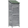 Sodo Sandėlys Pilka 59 x 56 x 176 cm Kietasis pušinis medis