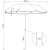 Sodo skėtis 240 cm 170T poliesteris Oranžinė
