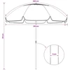 Sodo skėtis 240 cm 170T poliesteris Oranžinė