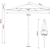 Sodo skėtis 230 x 230 cm Poliesteris Stačiakampio Juoda