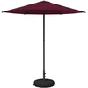 Sodo skėtis 230 x 230 cm Poliesteris Stačiakampio Bordo raudona