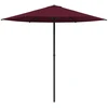 Sodo skėtis 230 x 230 cm Poliesteris Stačiakampio Bordo raudona