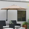 Sodo skėtis 248 x 248 x 148 cm Poliesteris ir plienas Tortora