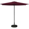 Sodo skėtis 270 x 270 cm Poliesteris Stačiakampio Bordo raudona