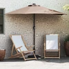 Sodo skėtis 294 x 150 x 224 cm Poliesteris ir plienas Taupe