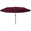 Sodo skėtis Bordo raudona 394 x 394 x 248 cm
