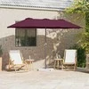 Sodo skėtis Bordo raudona 370 x 197 x 239 cm