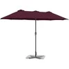 Sodo skėtis Bordo raudona 370 x 197 x 239 cm