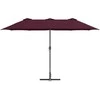 Sodo skėtis Bordo raudona 370 x 197 x 239 cm