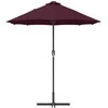 Sodo skėtis Bordo raudona 370 x 197 x 239 cm