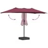Sodo skėtis Bordo raudona 385 x 209 x 244 cm Poliesteris