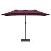 Sodo skėtis Bordo raudona 385 x 209 x 244 cm Poliesteris