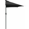 Sodo skėtis Juoda 294 x 150 x 223 cm Poliesteris ir plienas