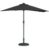 Sodo skėtis Juoda 294 x 150 x 223 cm Poliesteris ir plienas