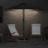 Sodo skėtis Juoda 294 x 150 x 223 cm Poliesteris ir plienas