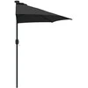 Sodo skėtis Juoda 294 x 150 x 224 cm Poliesteris ir plienas