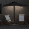 Sodo skėtis 294 x 150 x 224 cm Poliesteris ir plienas Juoda