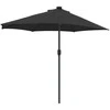Sodo skėtis Juoda 294 x 150 x 224 cm Poliesteris ir plienas