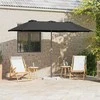 Sodo skėtis Juoda 370 x 197 x 239 cm Poliesteris ir aliuminis