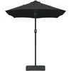 Sodo skėtis Juoda 385 x 209 x 244 cm Poliesteris ir plienas