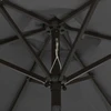 Sodo skėtis nuo saulės su LED, antracito, 200x211cm, aliuminis